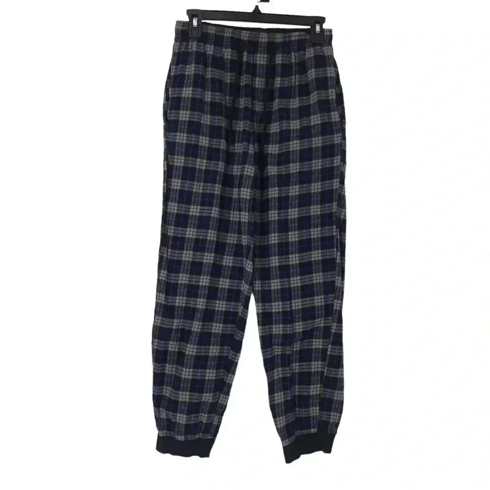 NORDSTROM MEN’S SHOP FLANNEL PAJAMA PANTS SMALL TAPERED LOUNGEWEAR BOTTOMS